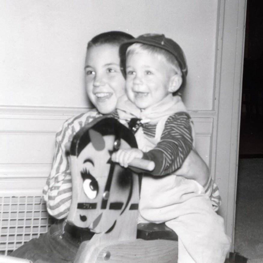 Frank and his younger brother Eric as boys